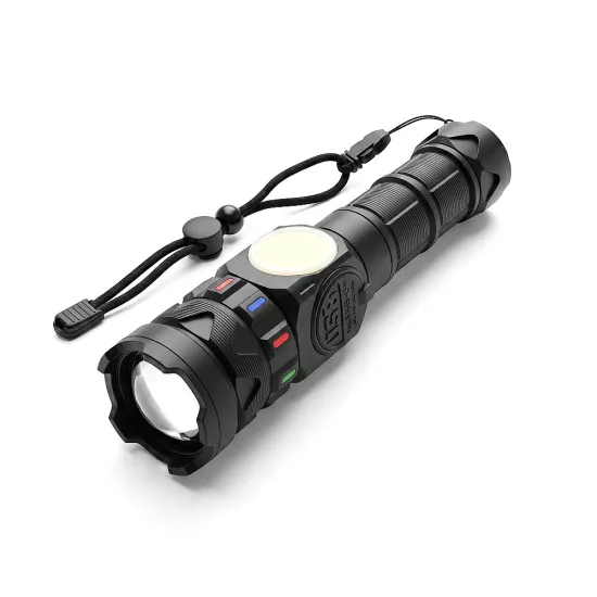 Panther PT-4127 Beyaz Lazer LED ve COB Şarjlı Profesyonel El Feneri