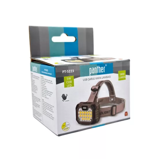 PANTHER PT-5223 USB ŞARJLI KAFA LAMBASI