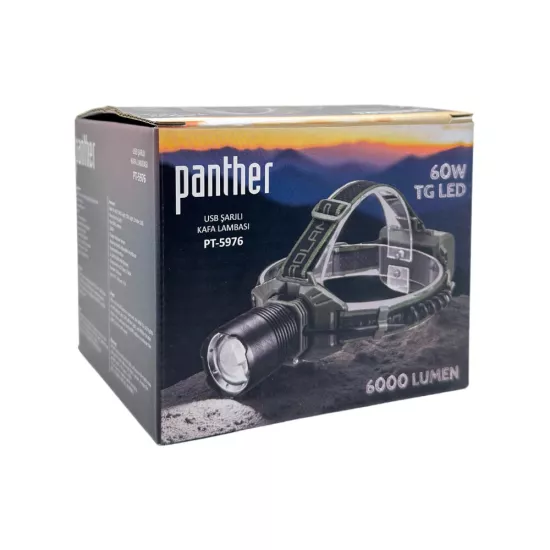 PANTHER PT-5976 USB ŞARJLI KAFA LAMBASI