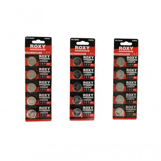 Roxy Karma Lityum Para Pil Paketi 5’li CR2016 + 5’li CR2025 + 5’li CR2032
