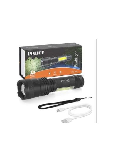 Polıce Ps-358 Zoom Gövdede Işık Şarjlı Led El Feneri