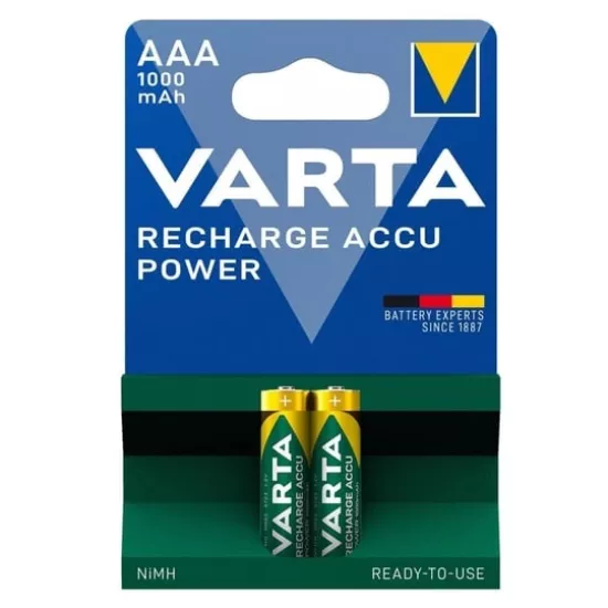 Varta AAA Şarjlı Pil 1000 mAh 1,2V Ni-Mh Yüksek Performanslı 