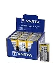 12 ADET VARTA Super Heavy Duty Çinko Karbon 9 VOLT PİL 