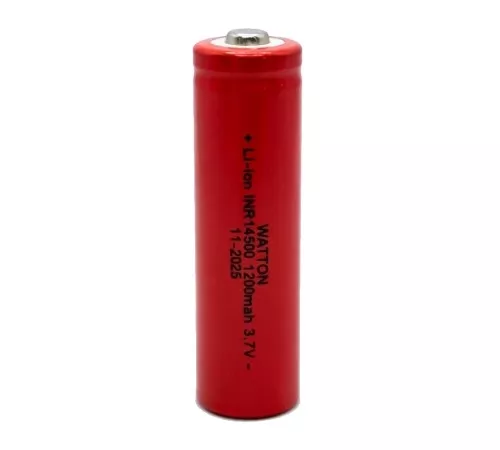 Watton WT-14500 1200mAh 3.7V Li-ion Şarj Edilebilir Pil - Kırmızı