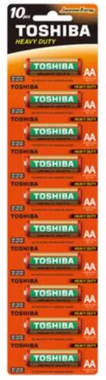 TOSHIBA R6KG KARTELA ÇİNKO KALEM PİL 10.LU 