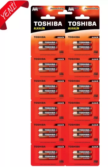 TOSHIBA LR03 24LÜ KARTELA ALK. İNCE PİL