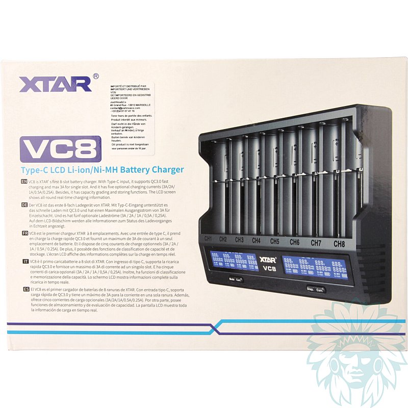 Xtar VC8 - Taşınabilir Çoklu Li-ion Pil Şarj Cihazı - 8li
