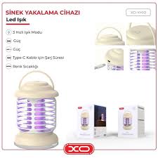 XO Sivri Sinek Öldürücü Kovucu Mor Beyaz Led Işıklı Şarjlı Fener Kamp Ev Ofis Gece Lambası YH10